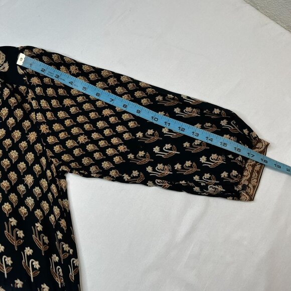 SPELL Bohemian Royale Playdress Charcoal Black Brown Paisley Floral Mini XS - Picture 12 of 16